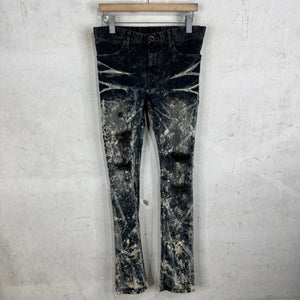 LGB Wolf Skull Bleached Skinny Jeans