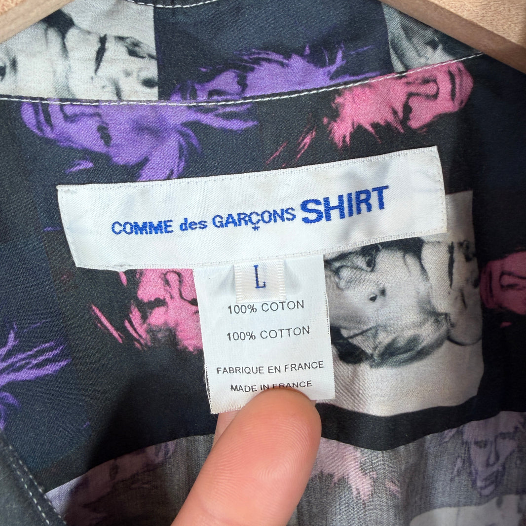 CDG Andy Warhol Portrait Button Up Shirt