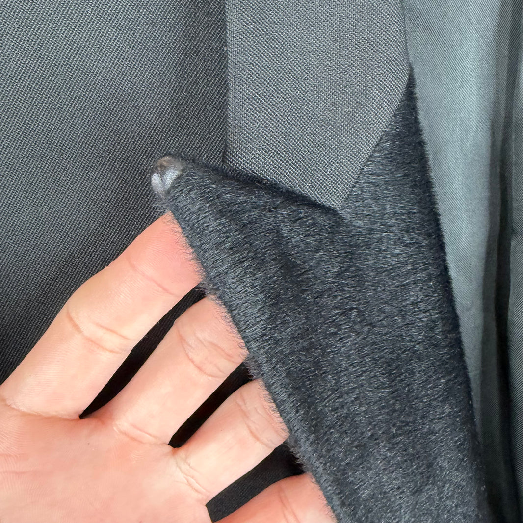 Dior Pony Hair Collar Wool Blazer Jacket