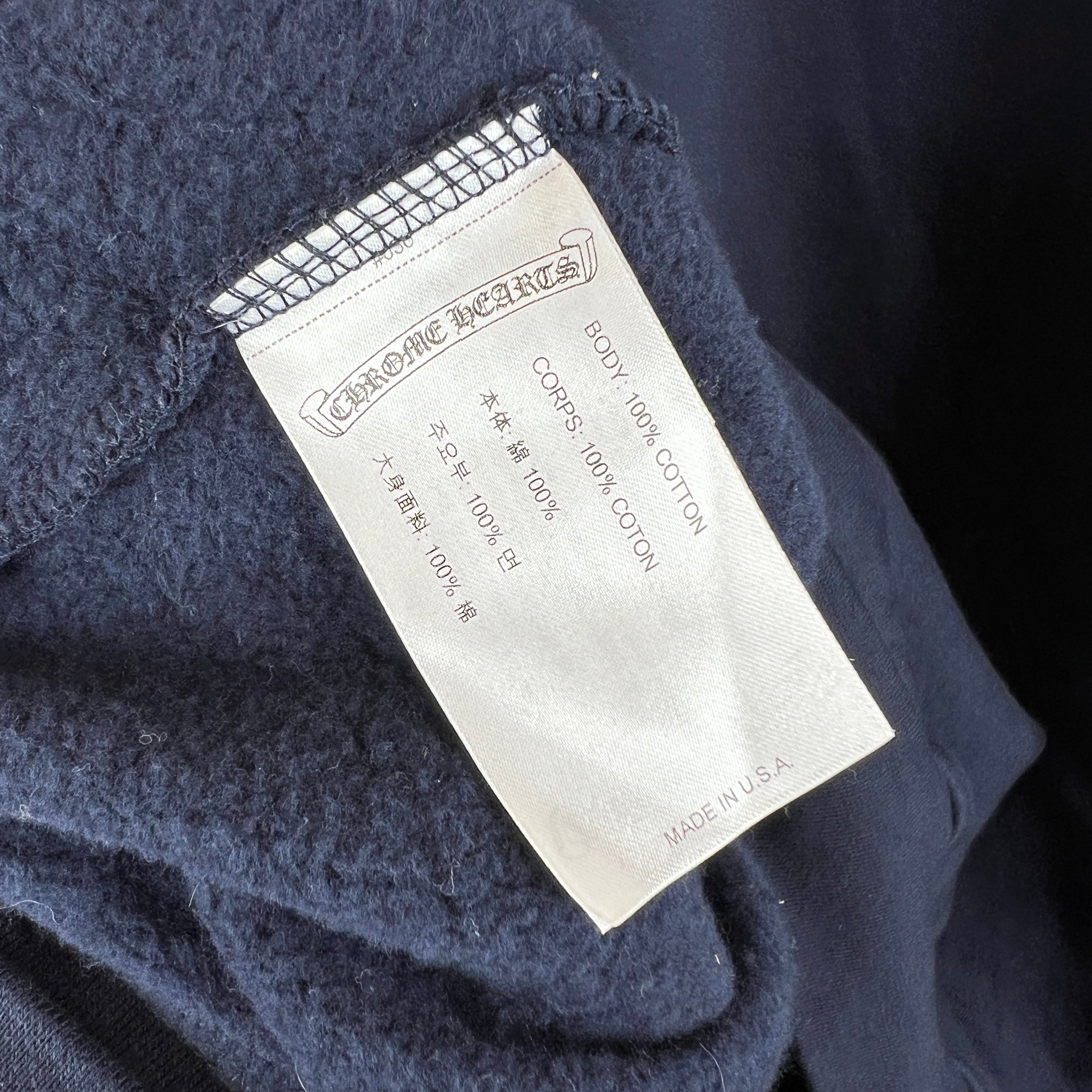 Chrome Hearts Navy Logo Hoodie – www.Lukes.store