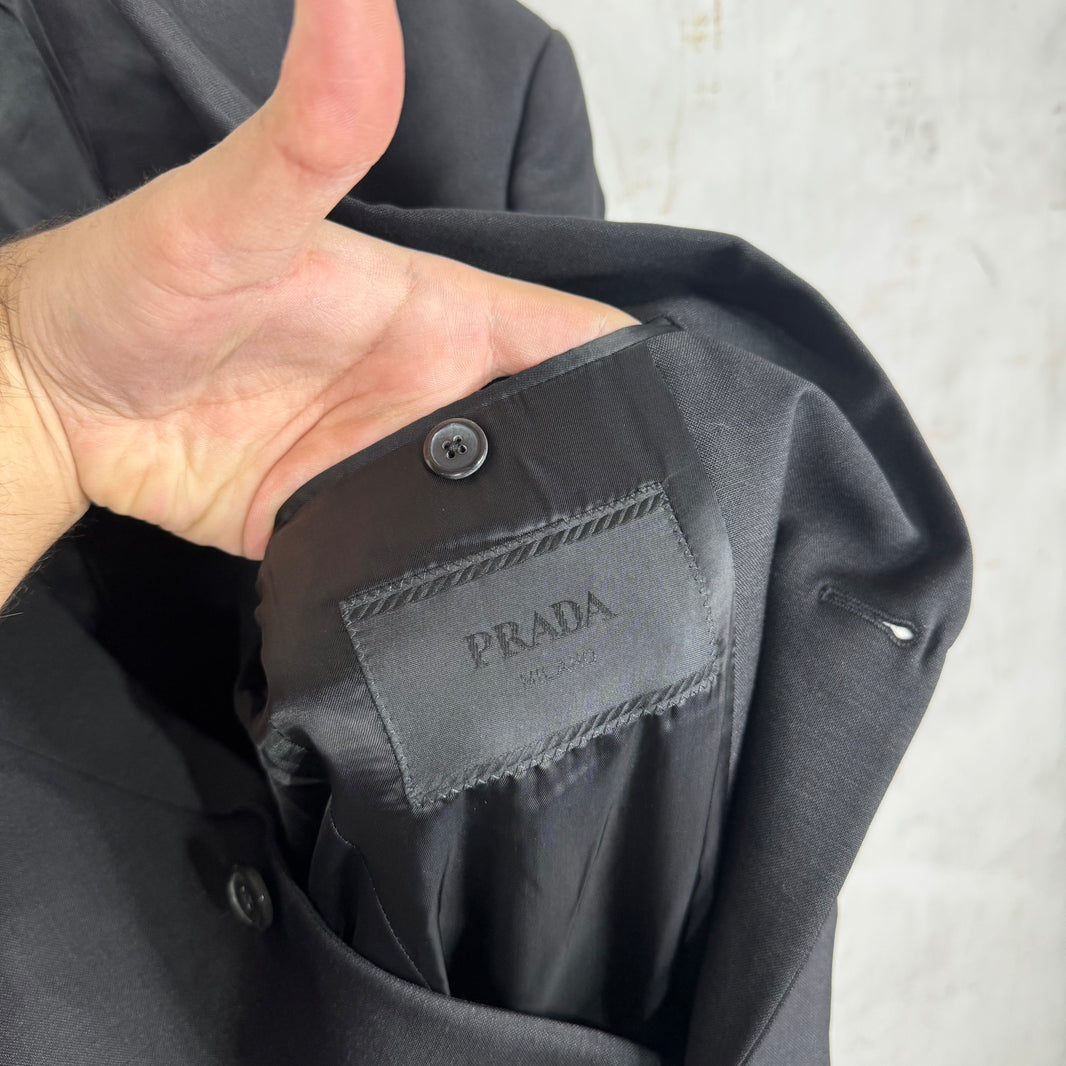 Prada Wool Triangular Patch Blazer