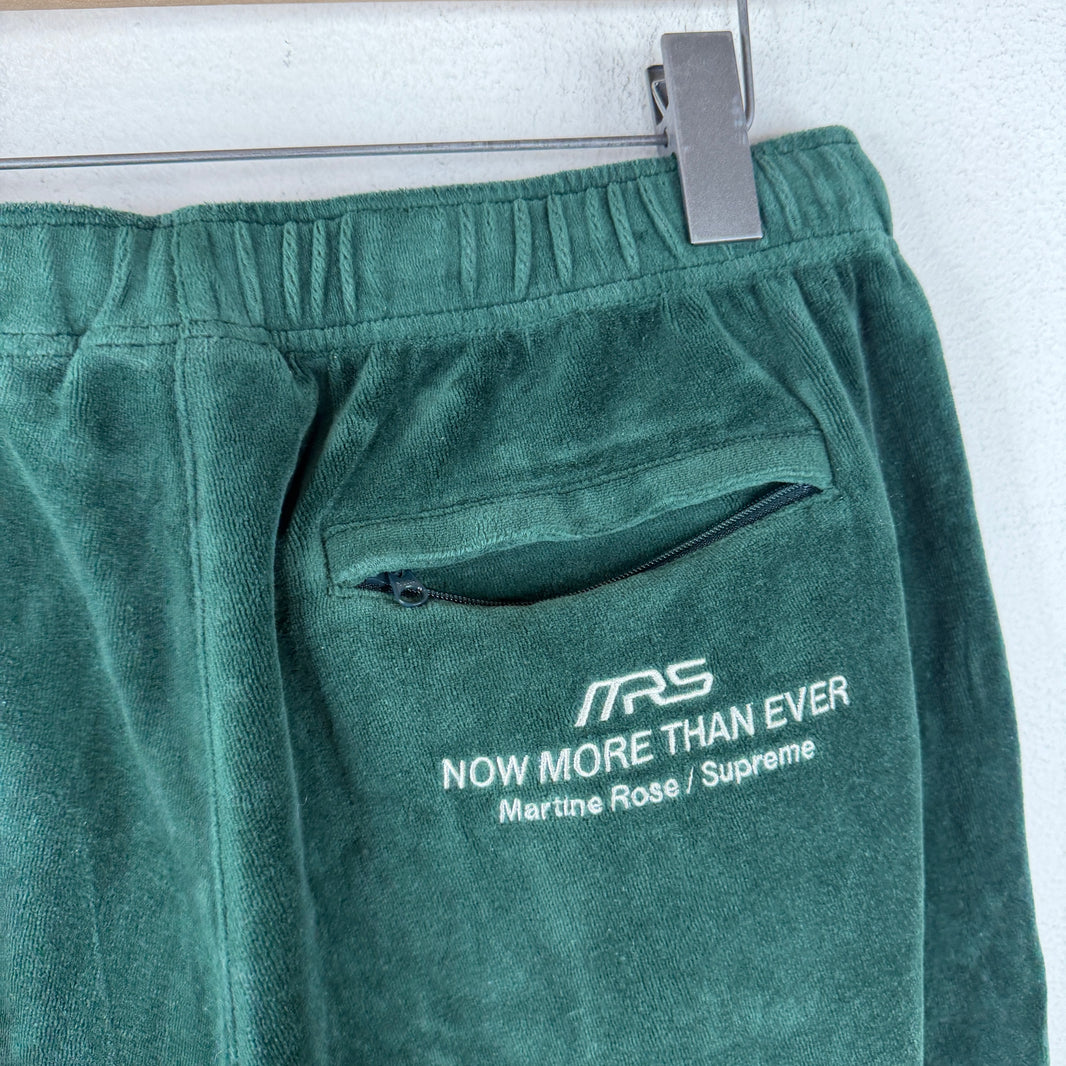 Martine Rose Supreme Green Velour Track Pants