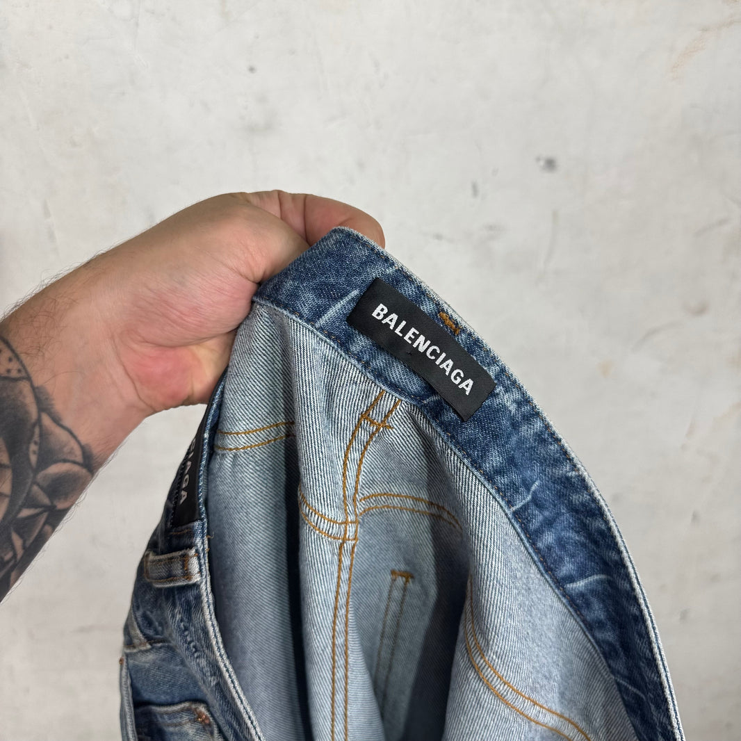 Balenciaga AOP Monogram Lightwash Jeans