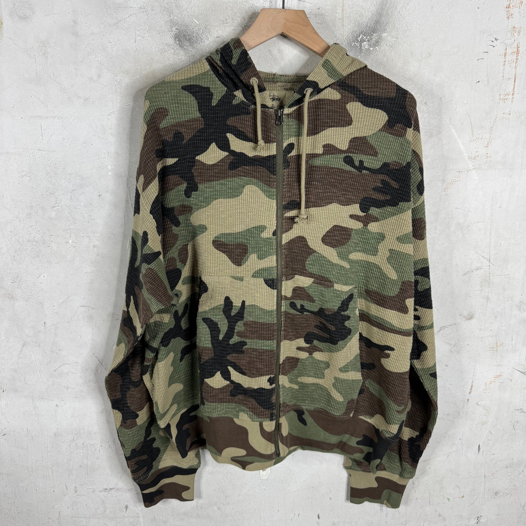 Stussy Thermal Camo Zip Hoodie