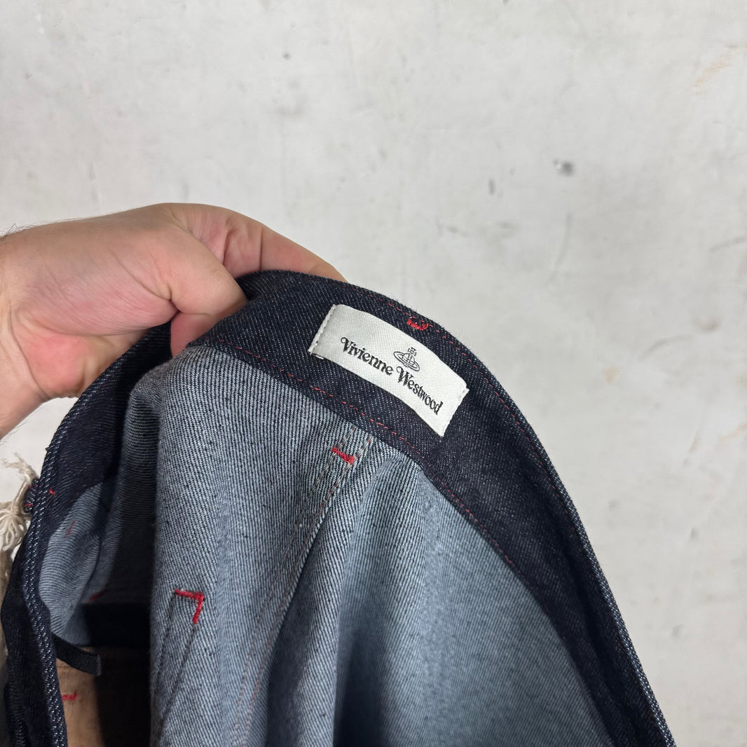 Vivienne Westwood Contrast Stitch Drunken Jeans