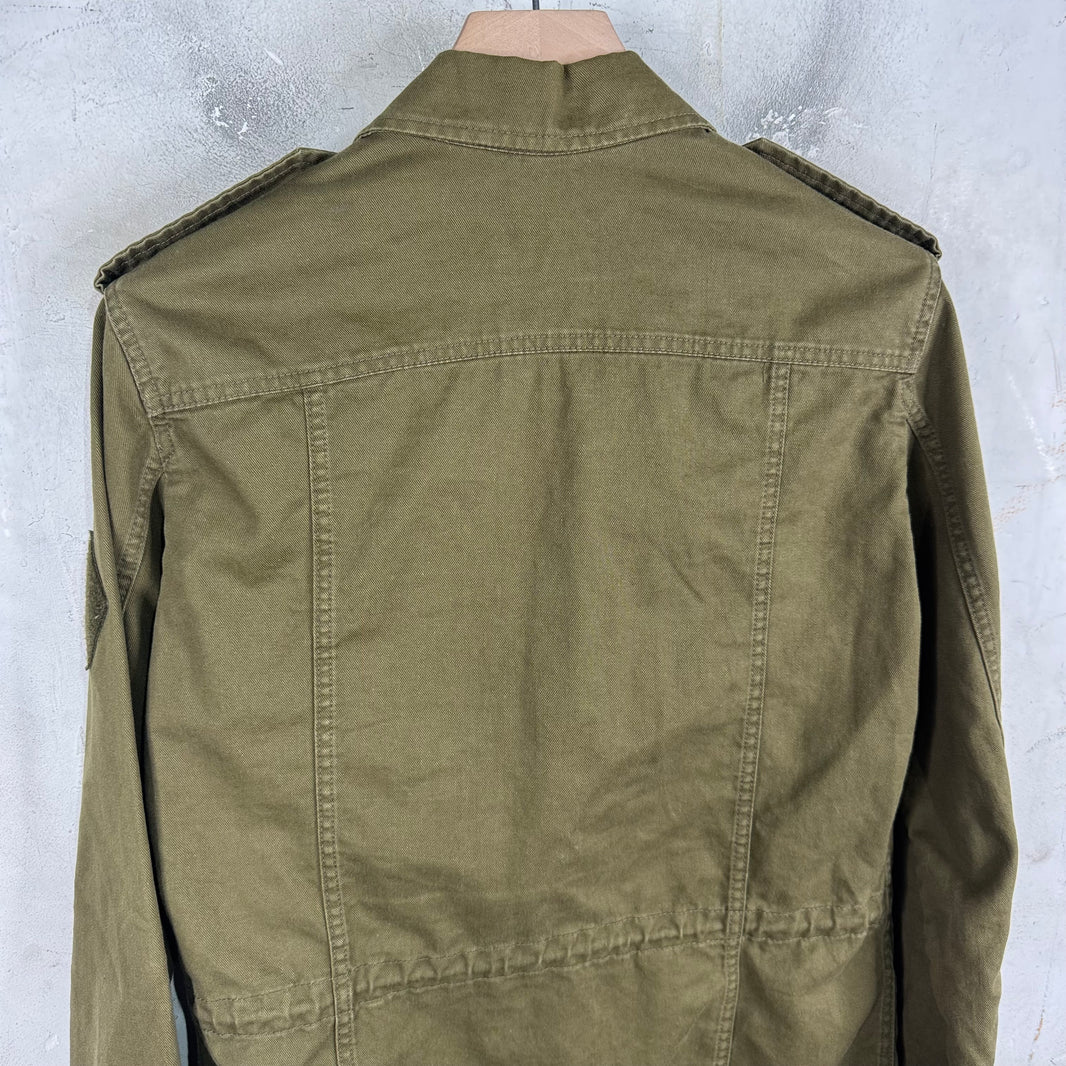 Saint Laurent Olive Womens Military M-65 Jacket