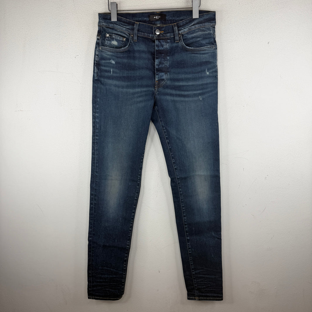 Amiri Dark Wash Blue Skinny Jeans