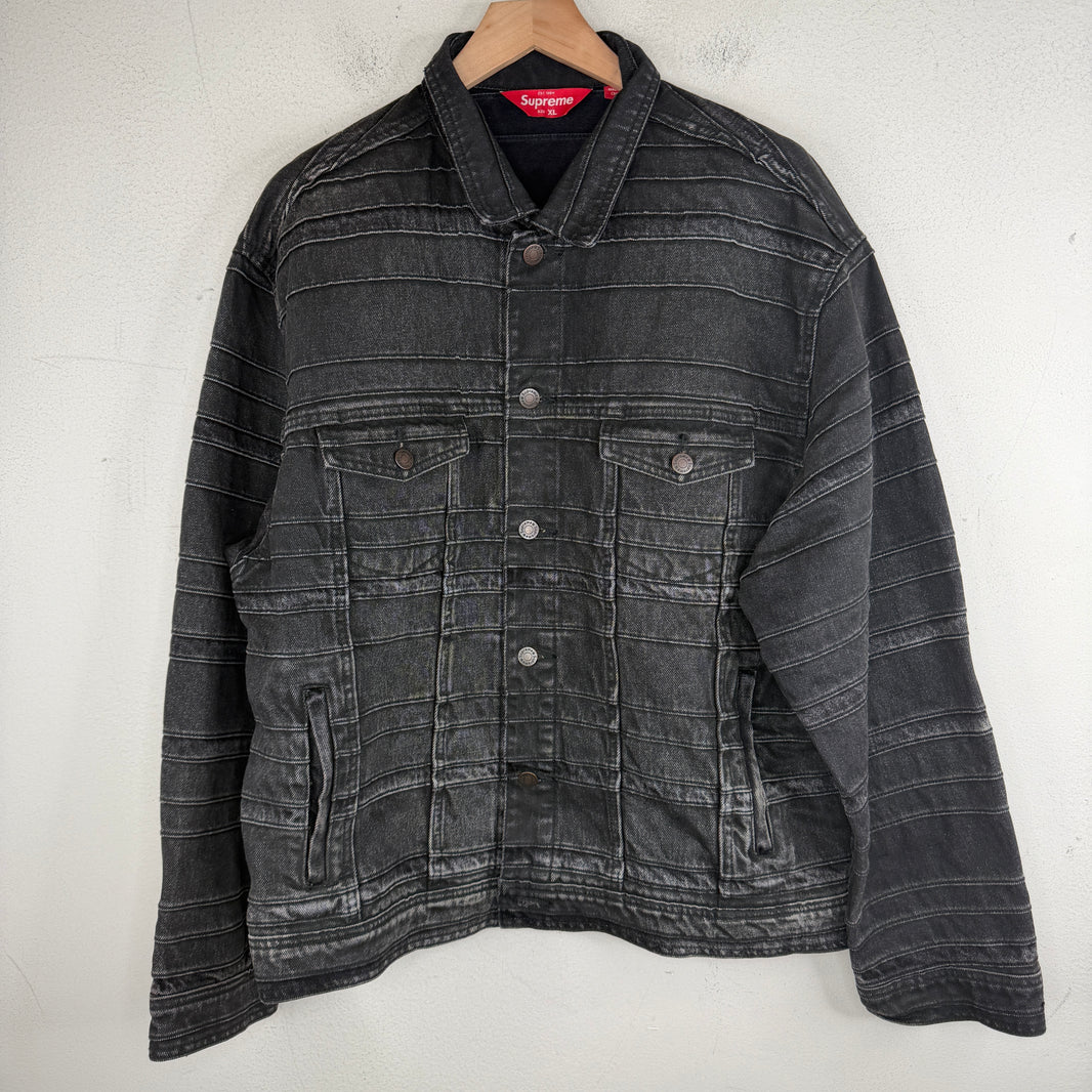 Supreme Black Layered Denim Jacket