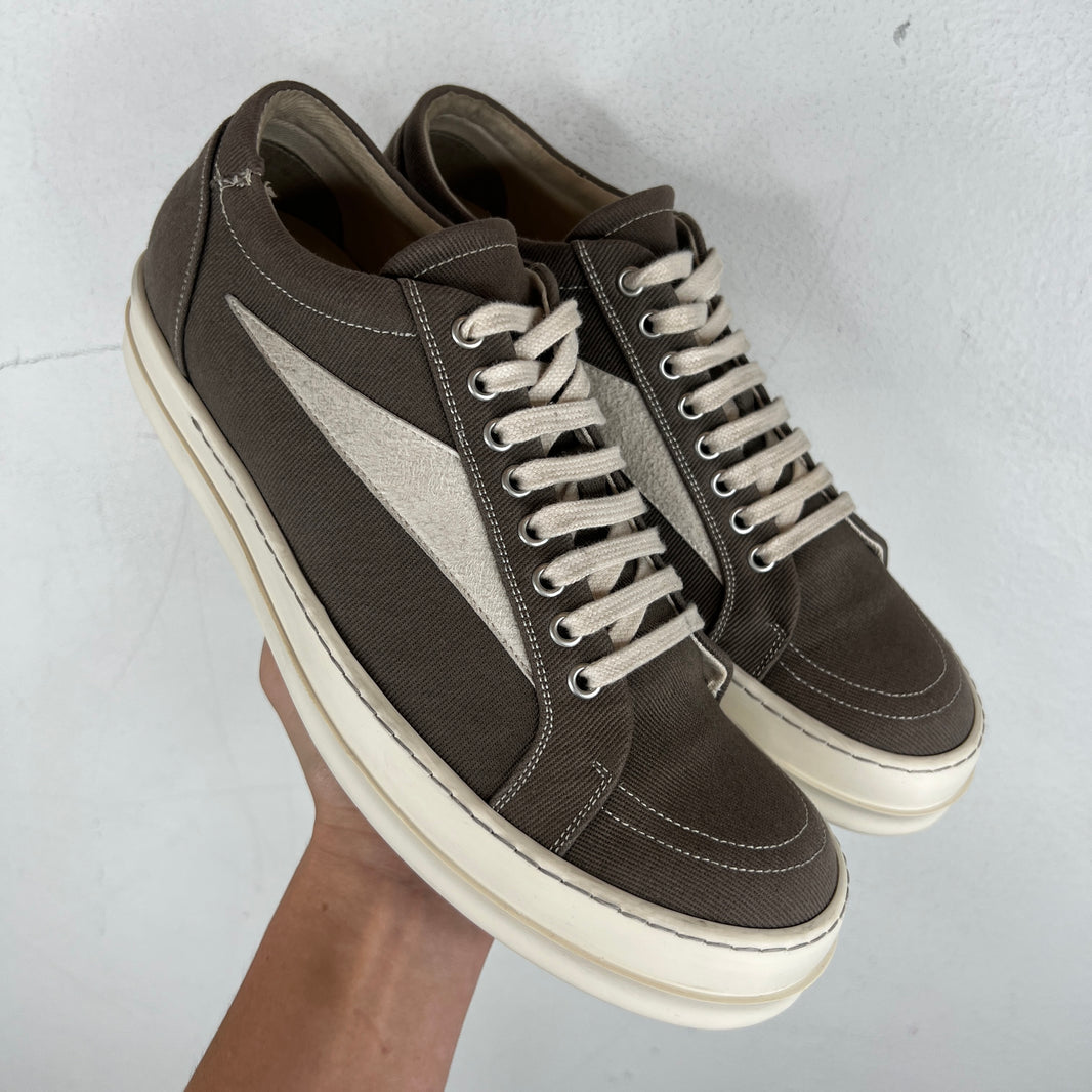 DRKSHDW Gray Canvas Twill Vans Sneakers