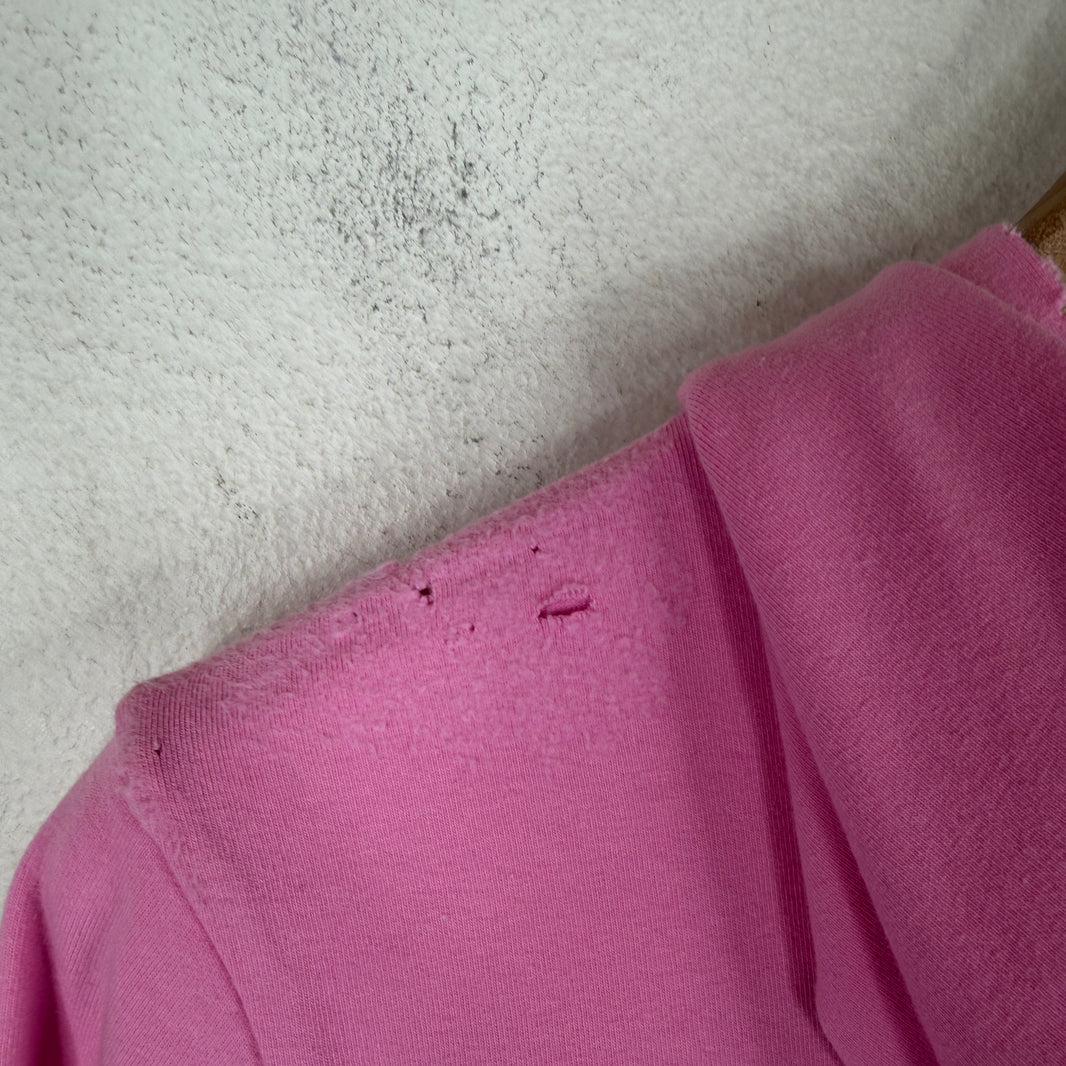 Balenciaga Pink No Logo Zip Up Hoodie
