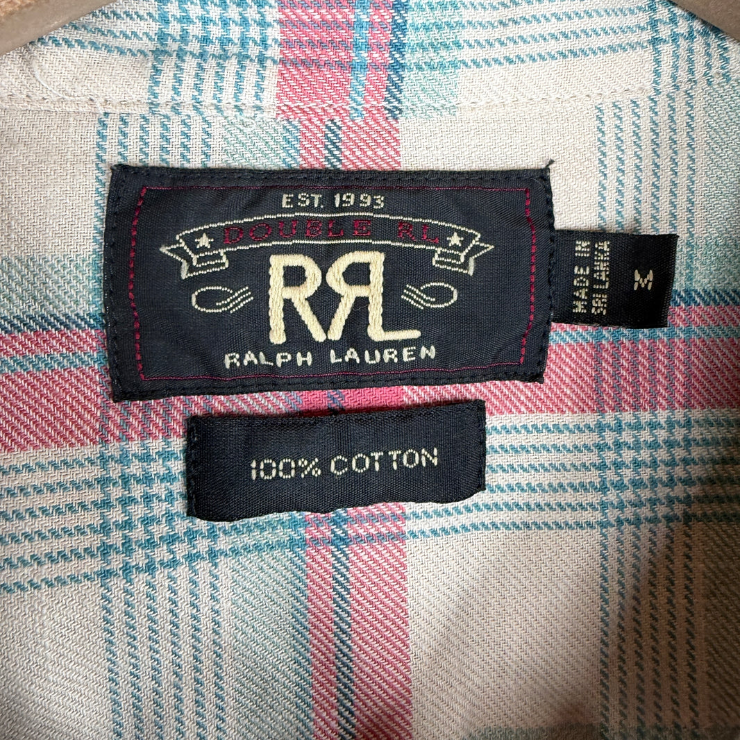 RRL Pink Western Snap Button Flannel