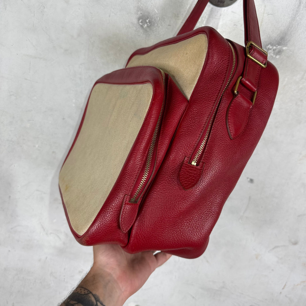Hermes Victoria Toile Shoulder Bag