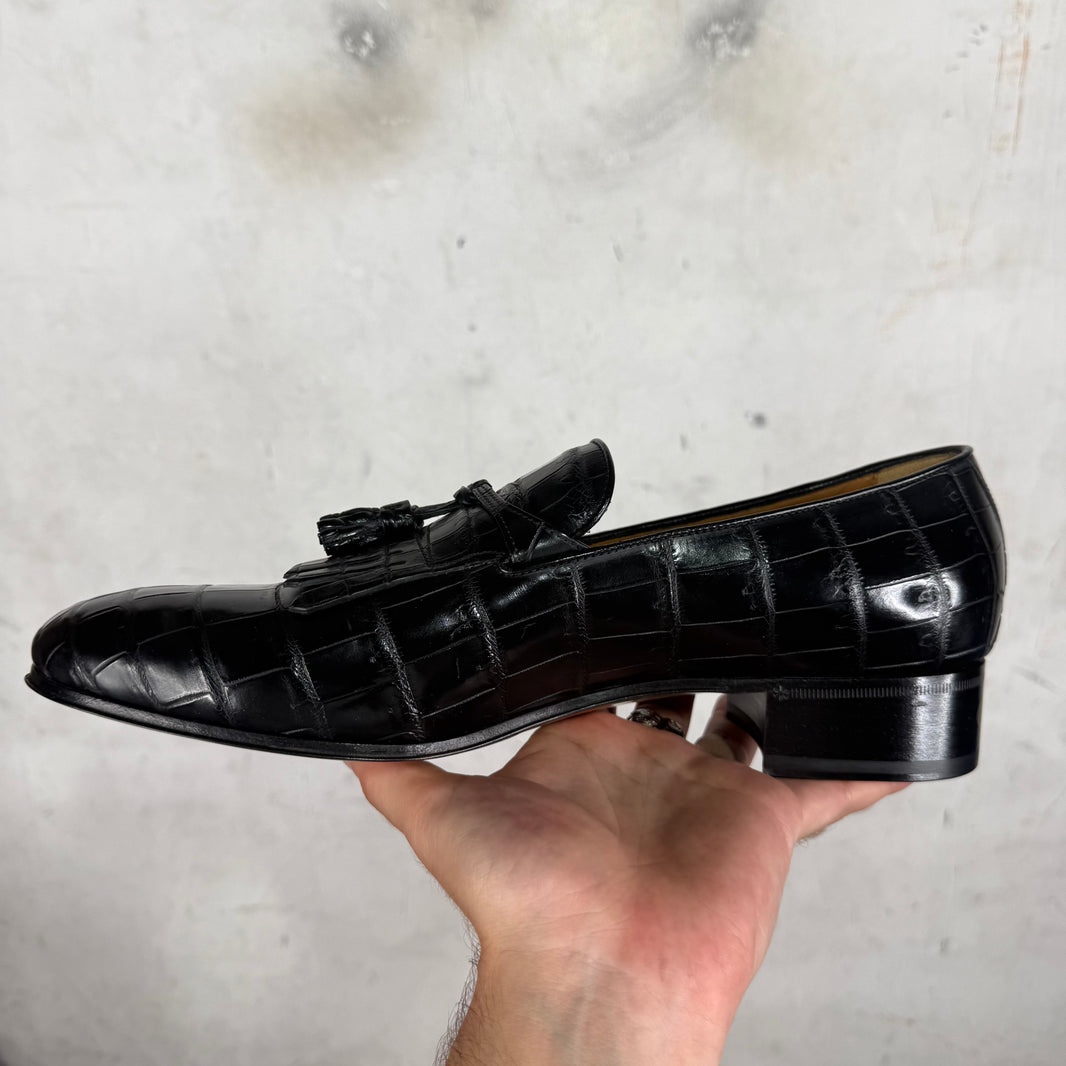 Gucci Croc Tasseled Loafers DS