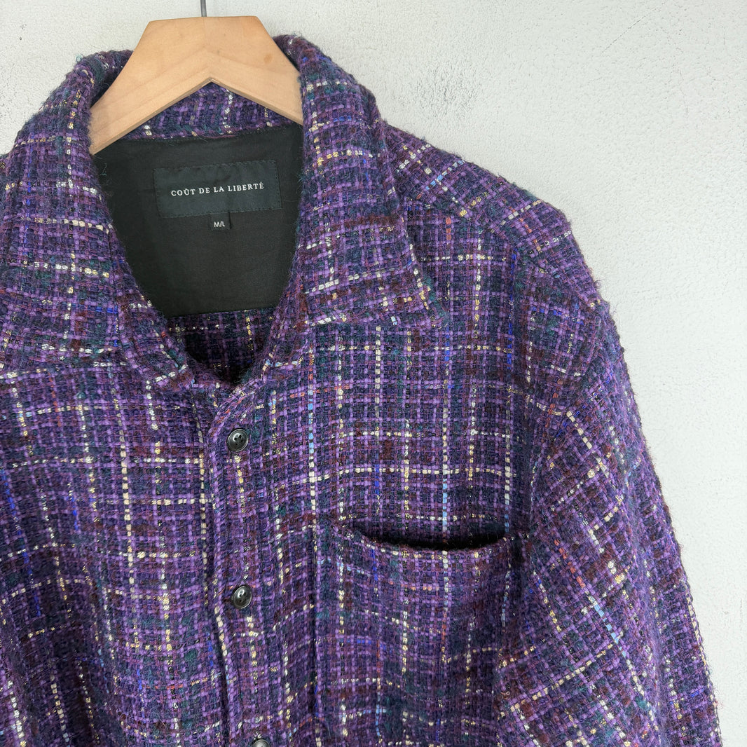 Cout De La Liberte Purple Glitter Flannel