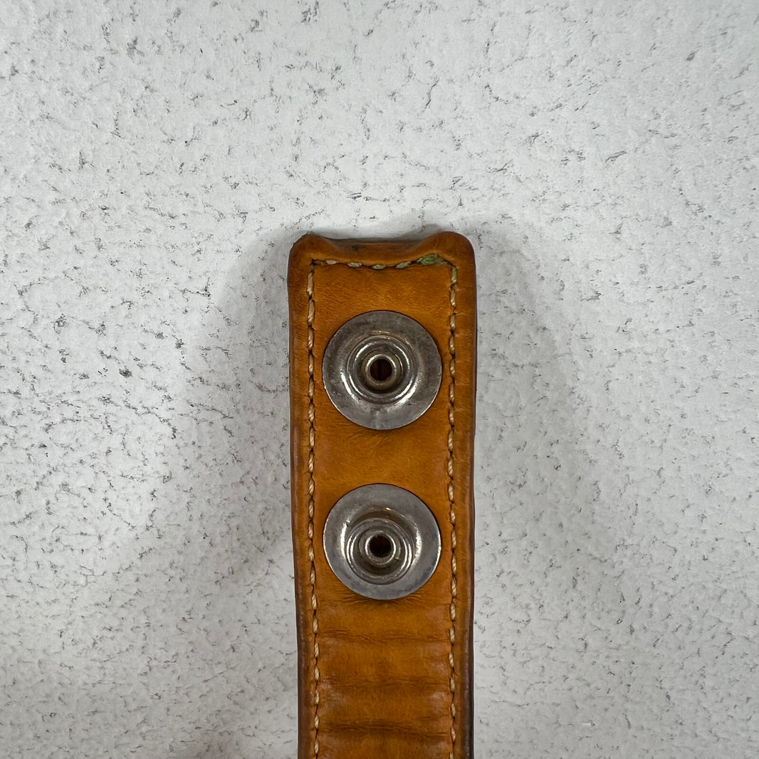 Chrome Hearts Rhodium Leather Bracelet