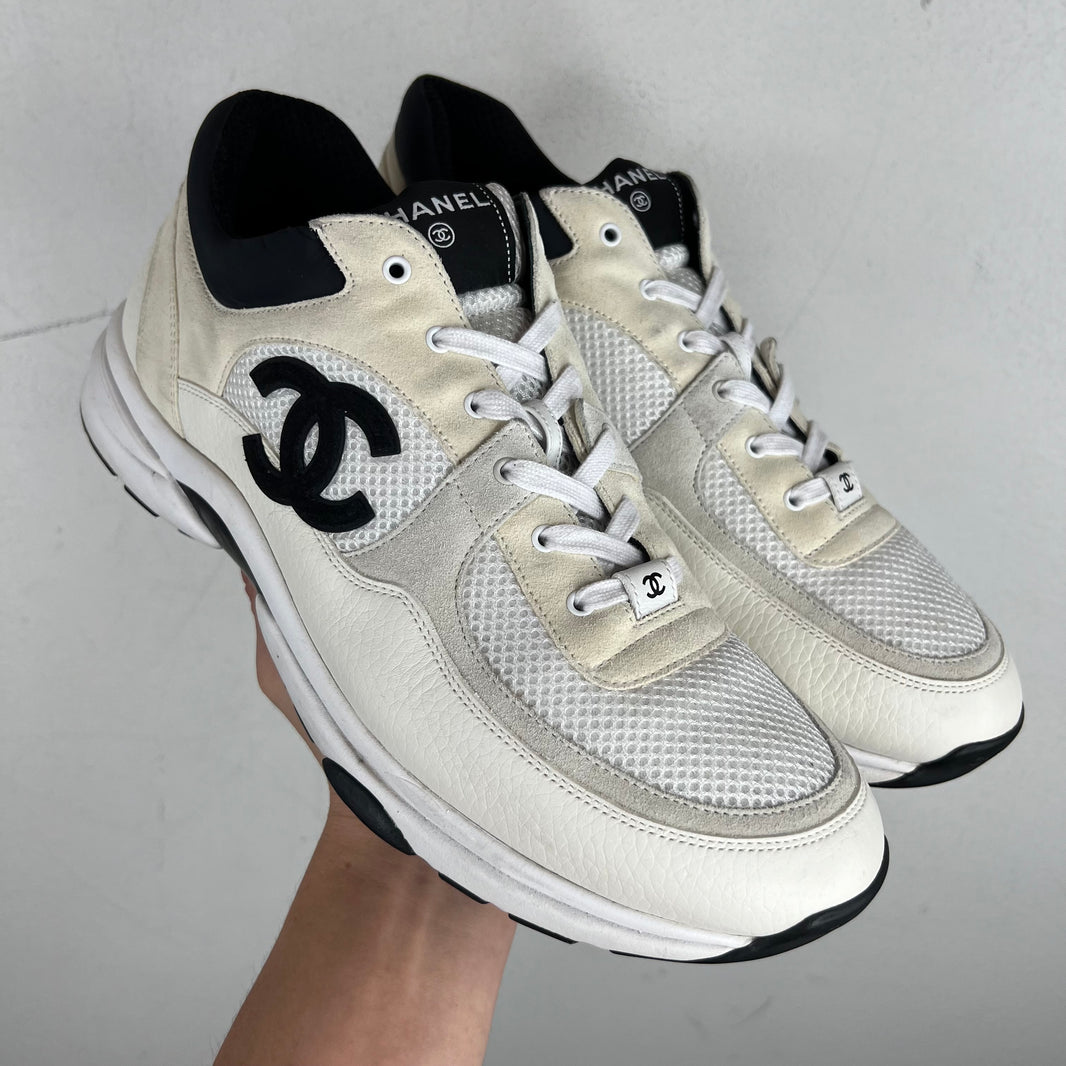 Chanel Black/White Interlock CC Runners
