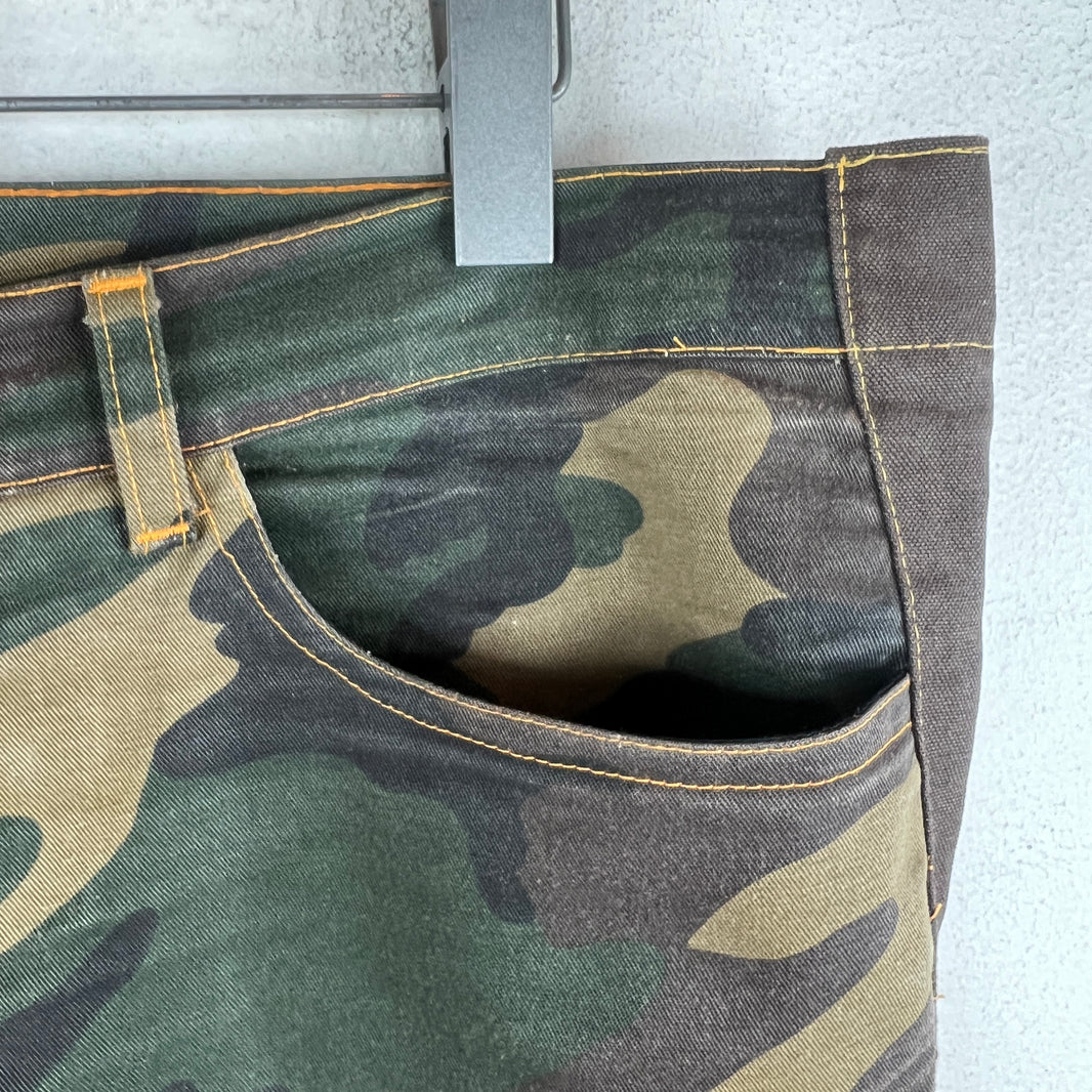 Endless Denim Camo Flared Jeans