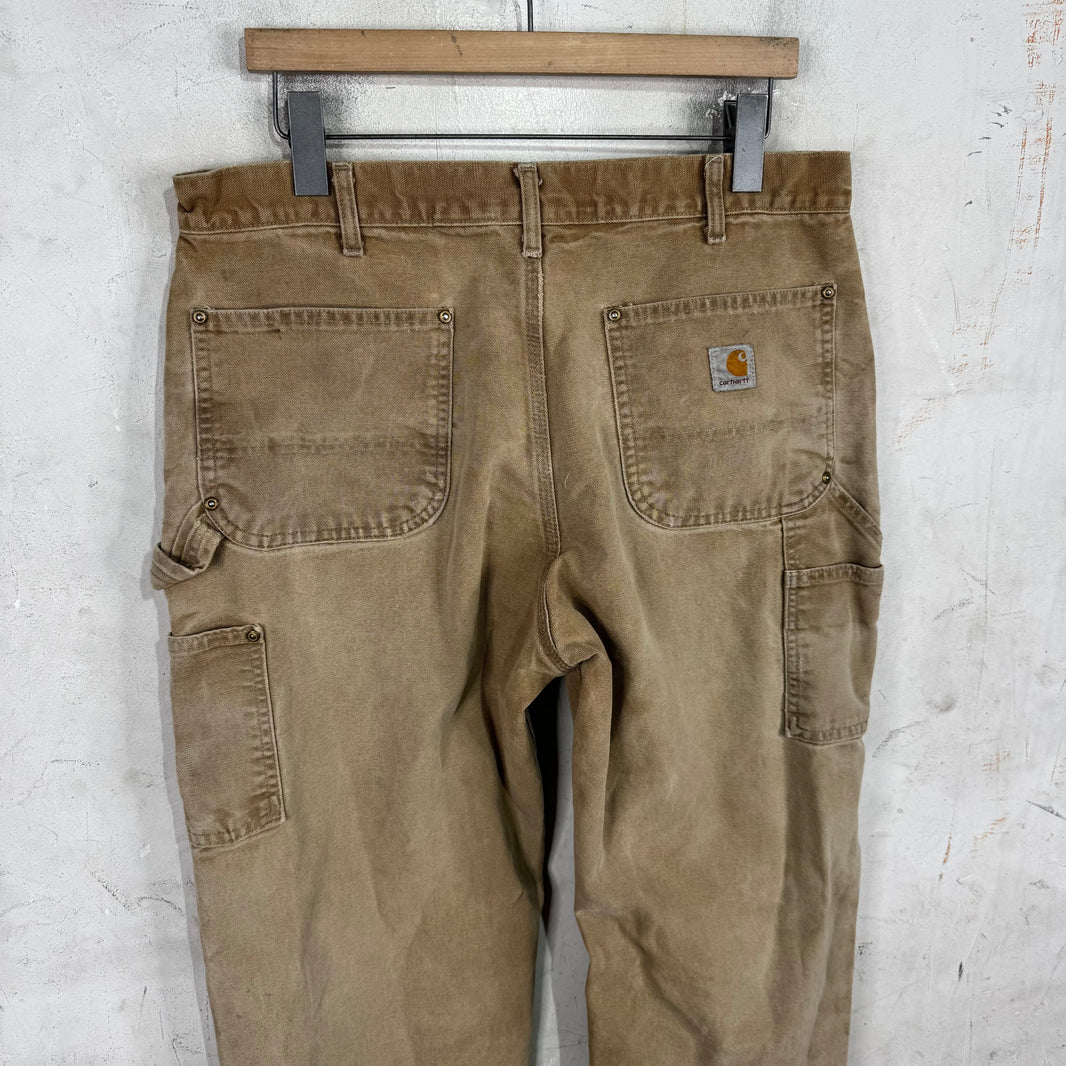 Vintage Carhartt Faded Khaki Double Knees