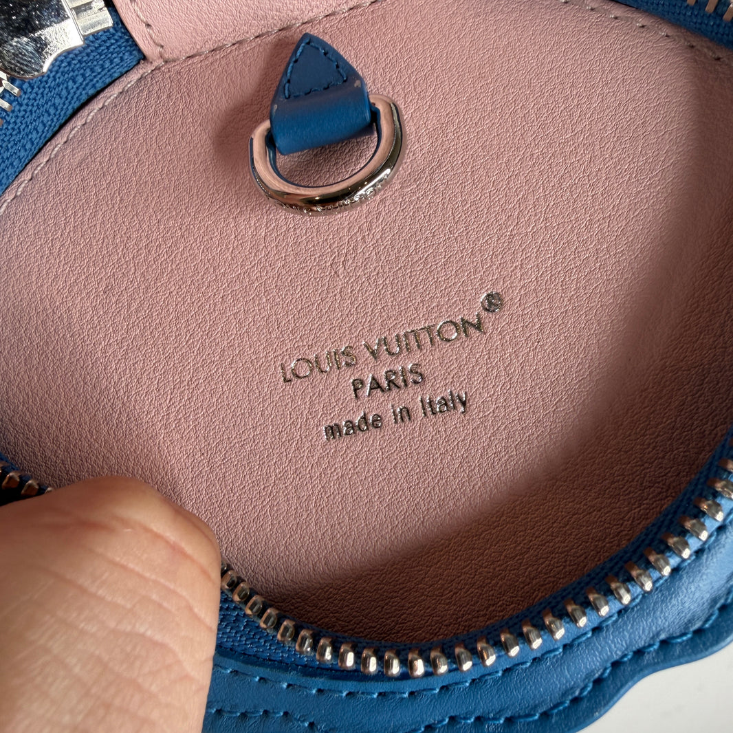 Louis Vuitton Blue Monogram Clam Coin Purse