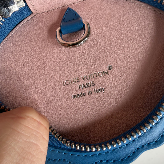 Louis Vuitton Blue Monogram Clam Coin Purse