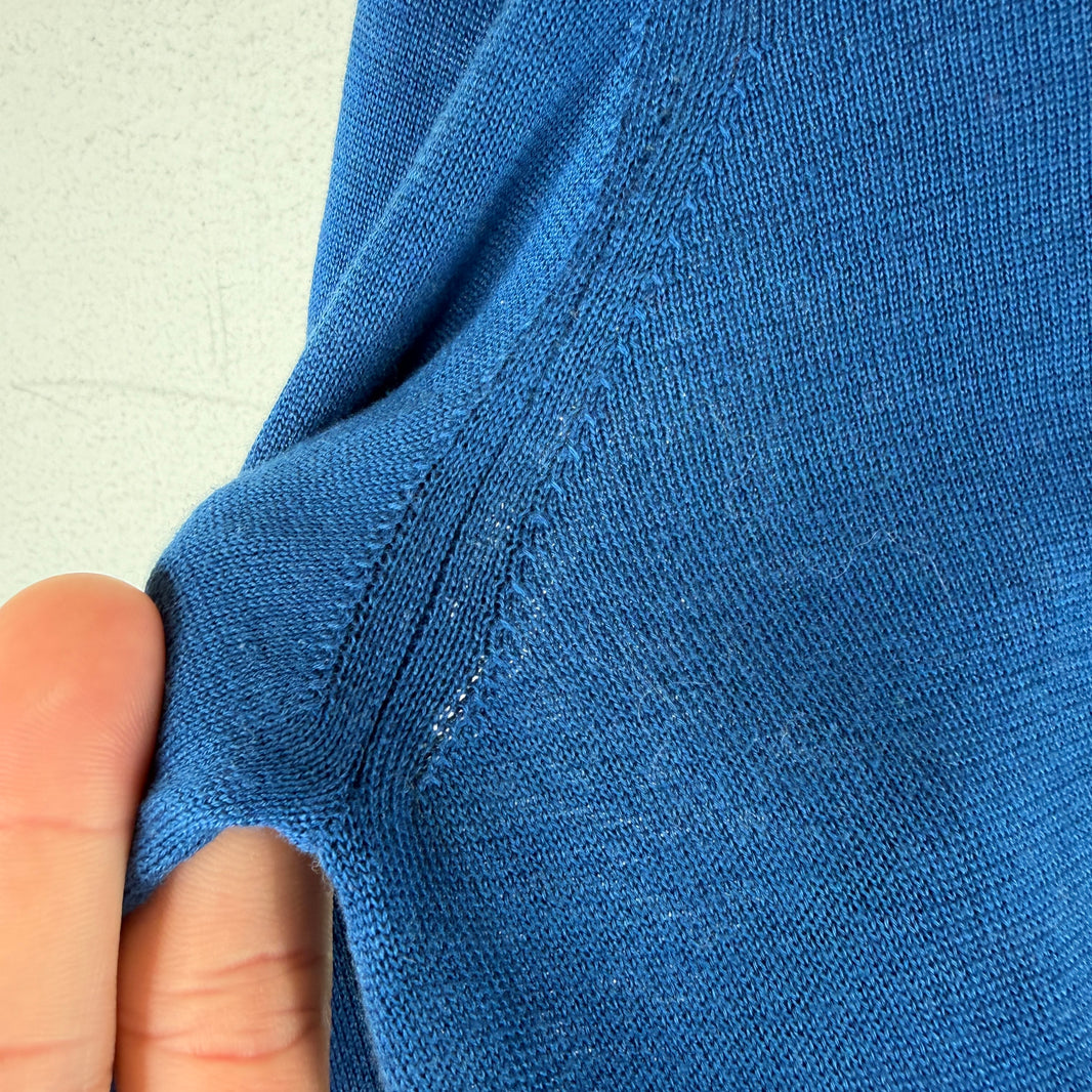 Raf Simons Blue Back Zip Detail Longsleeve T-Shirt