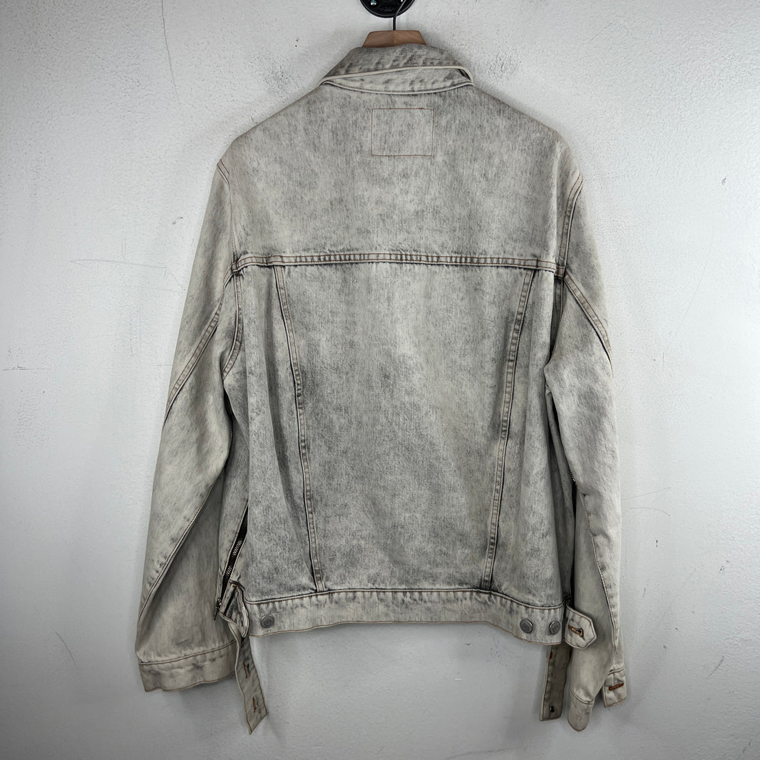 Martine Rose Zip Stone Wash Denim Jacket
