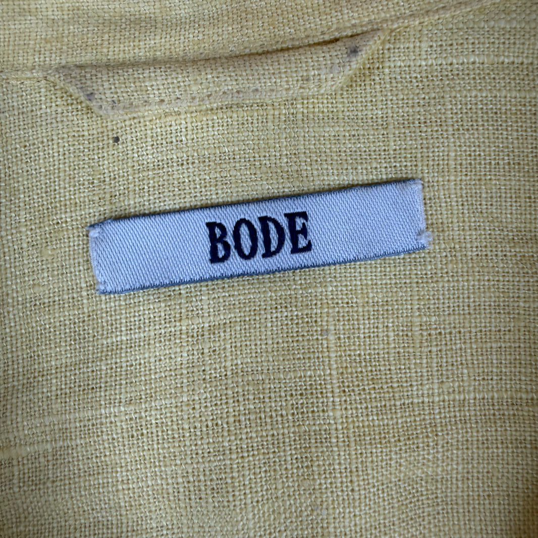 Bode Yellow Green Peak Embroidered Shirt
