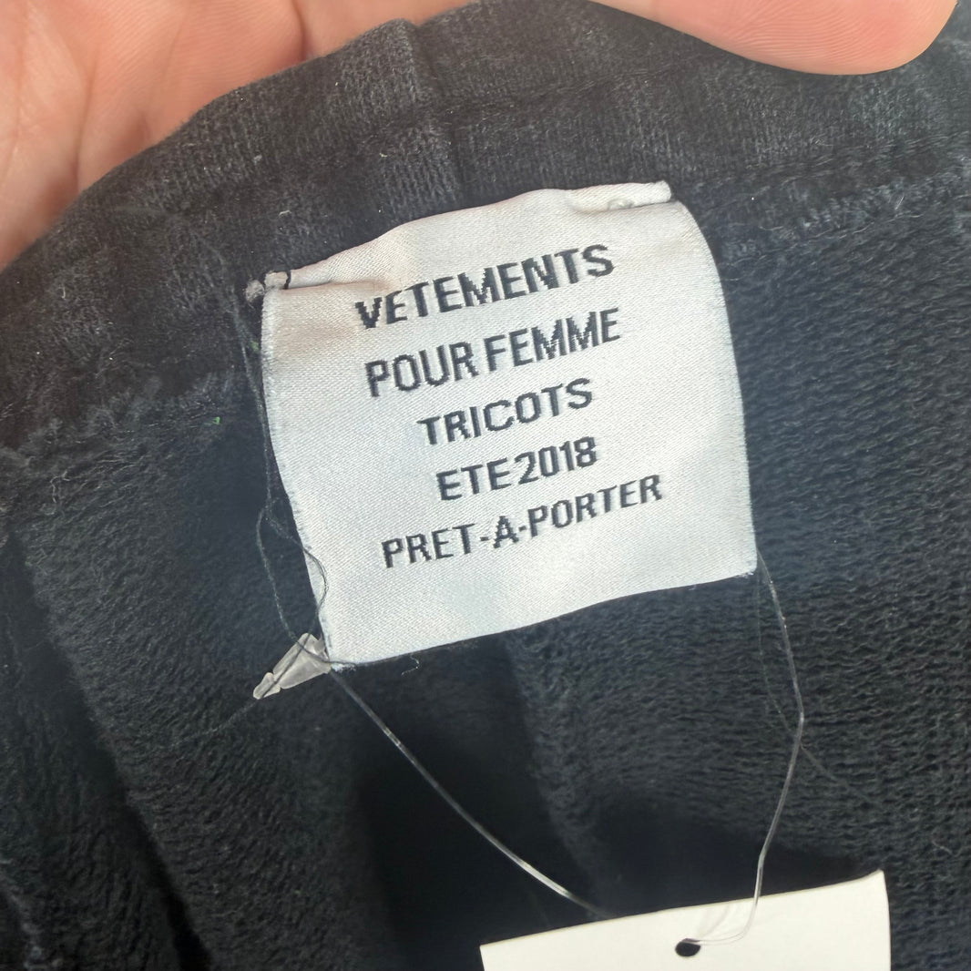 Vetements Wash Instruction Seam Sweatpants