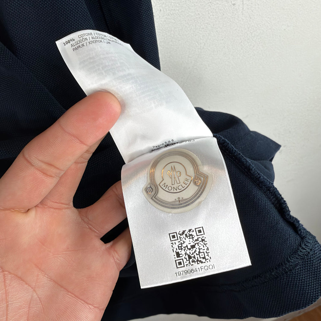 Moncler Navy Logo Polo Shirt