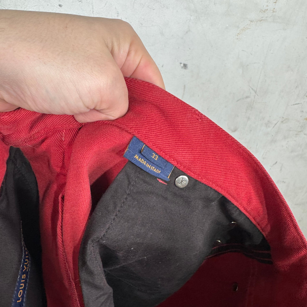 Louis Vuitton Red Gradient Monogram Jeans