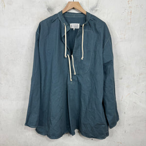 Margiela Oversized Laced Tunic Shirt Blue