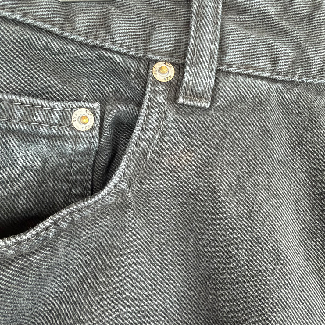 424 Black Denim Long Shorts