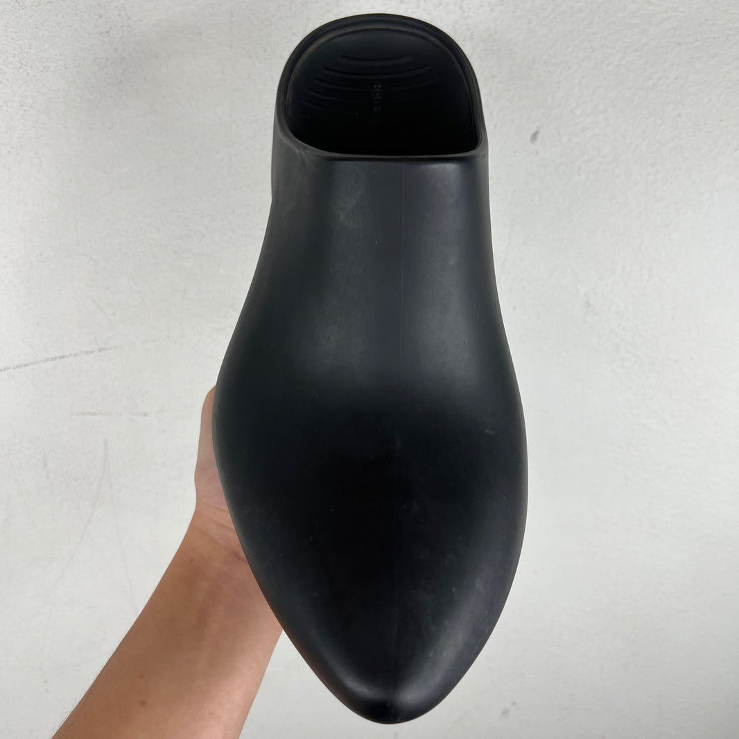 Balenciaga Black Rubber Technoclog Mules
