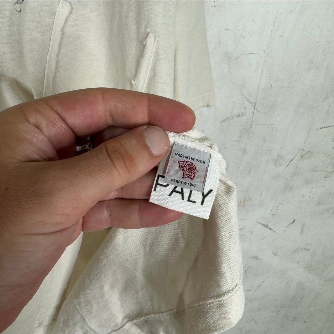 Paly White Ripped Pocket Logo T-Shirt