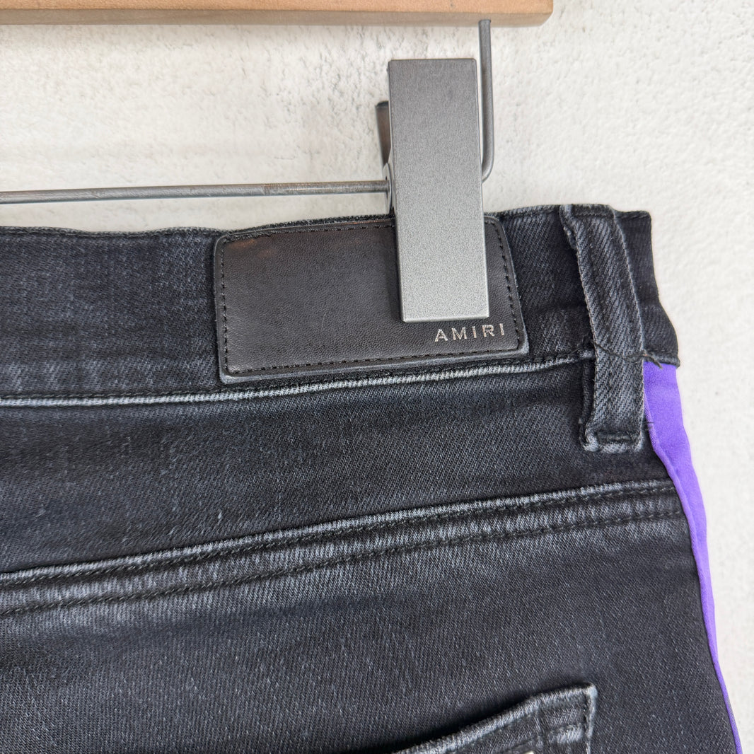 Amiri Purple/Yellow Striped Jeans