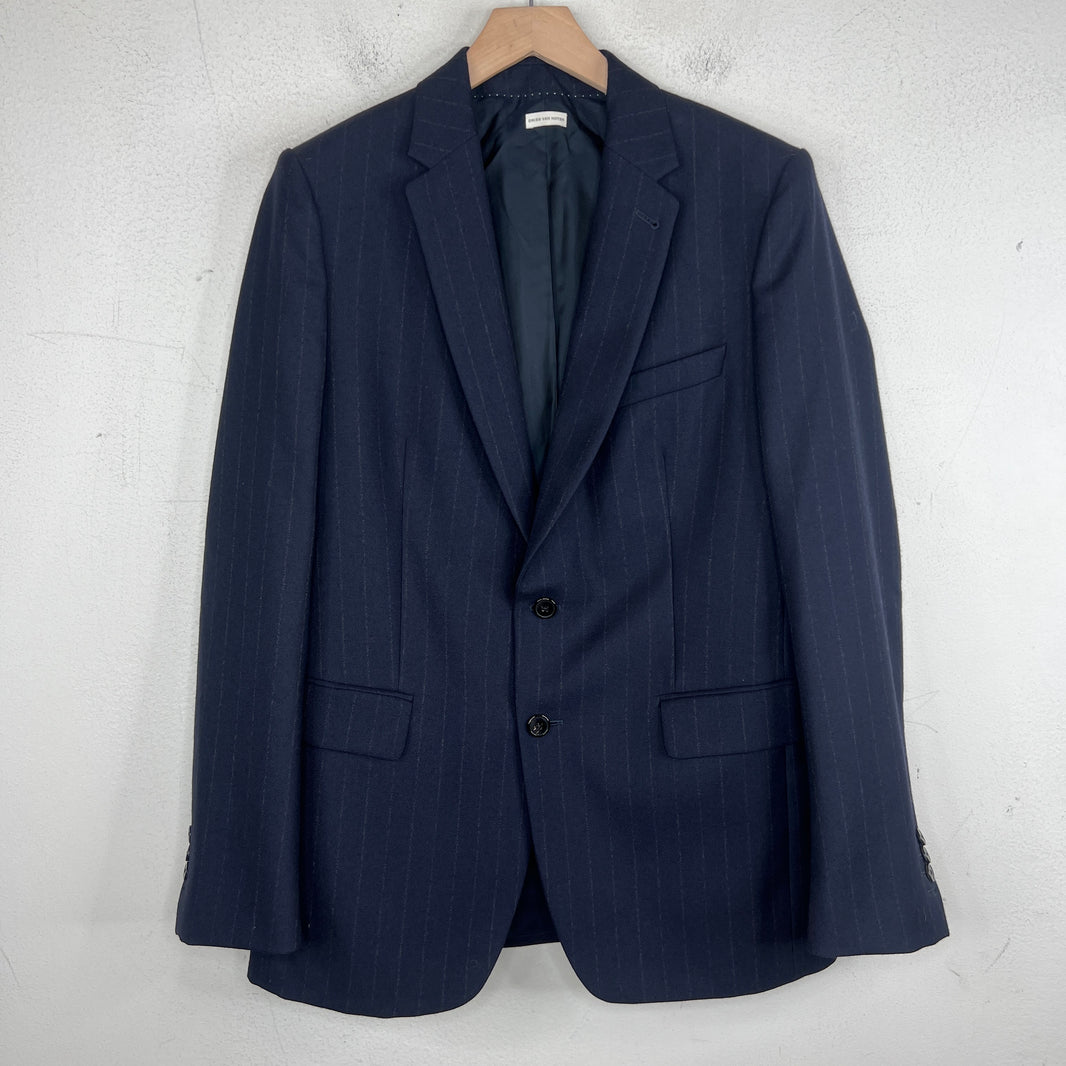 Dries Van Noten Striped Navy Suit Set