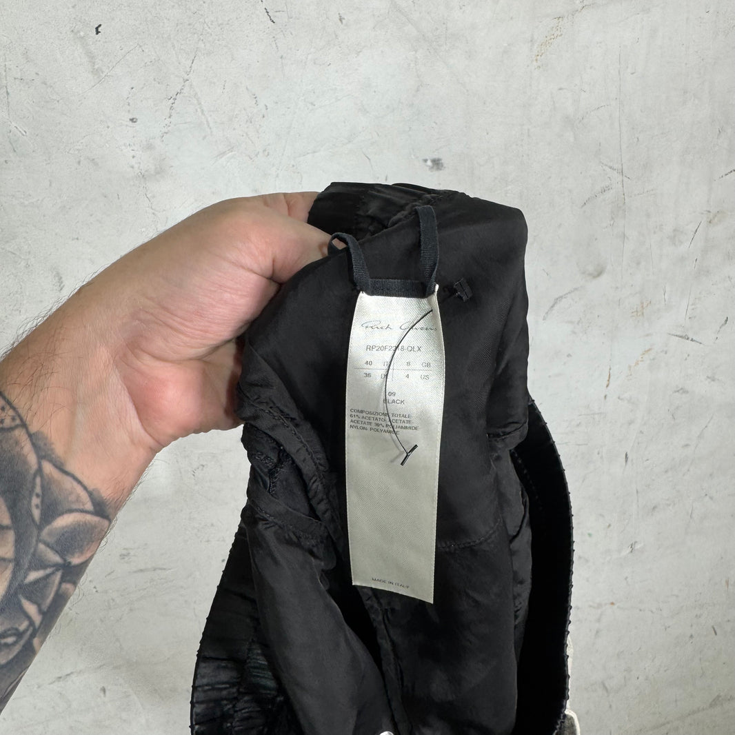 Rick Owens Satin Cutoff Shorts