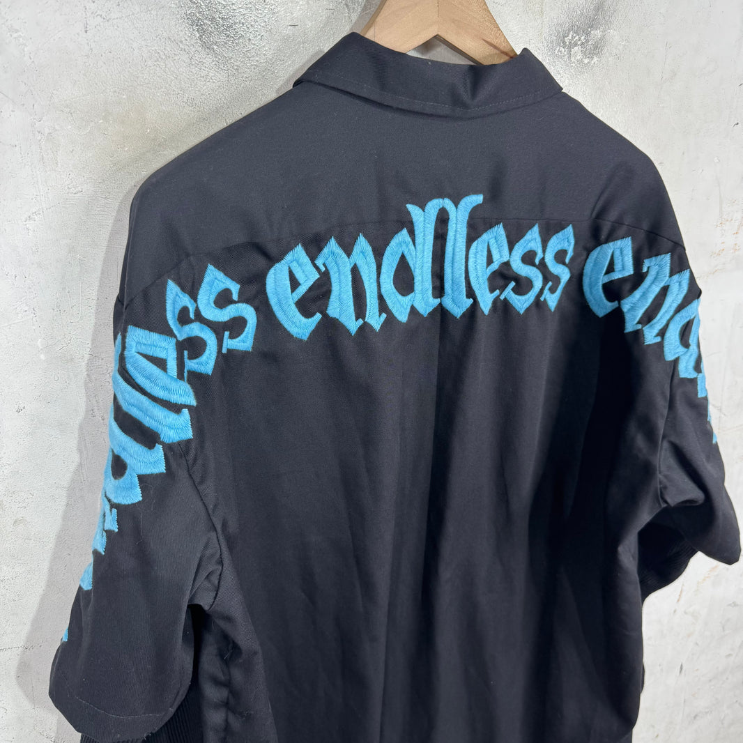 Endless Denim Logo Layered Thermal Work Shirt