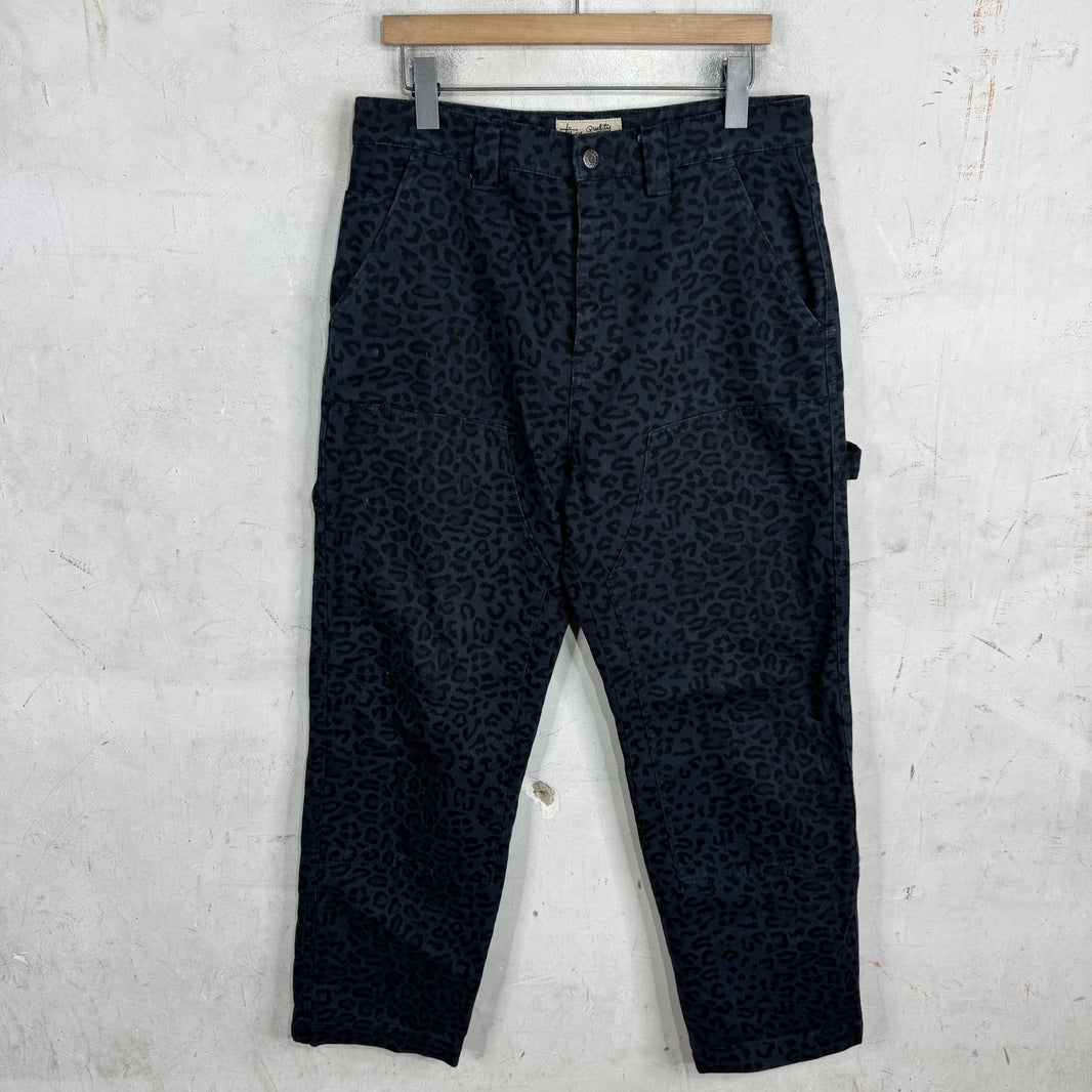 Stussy Blue Leopard Double Knees