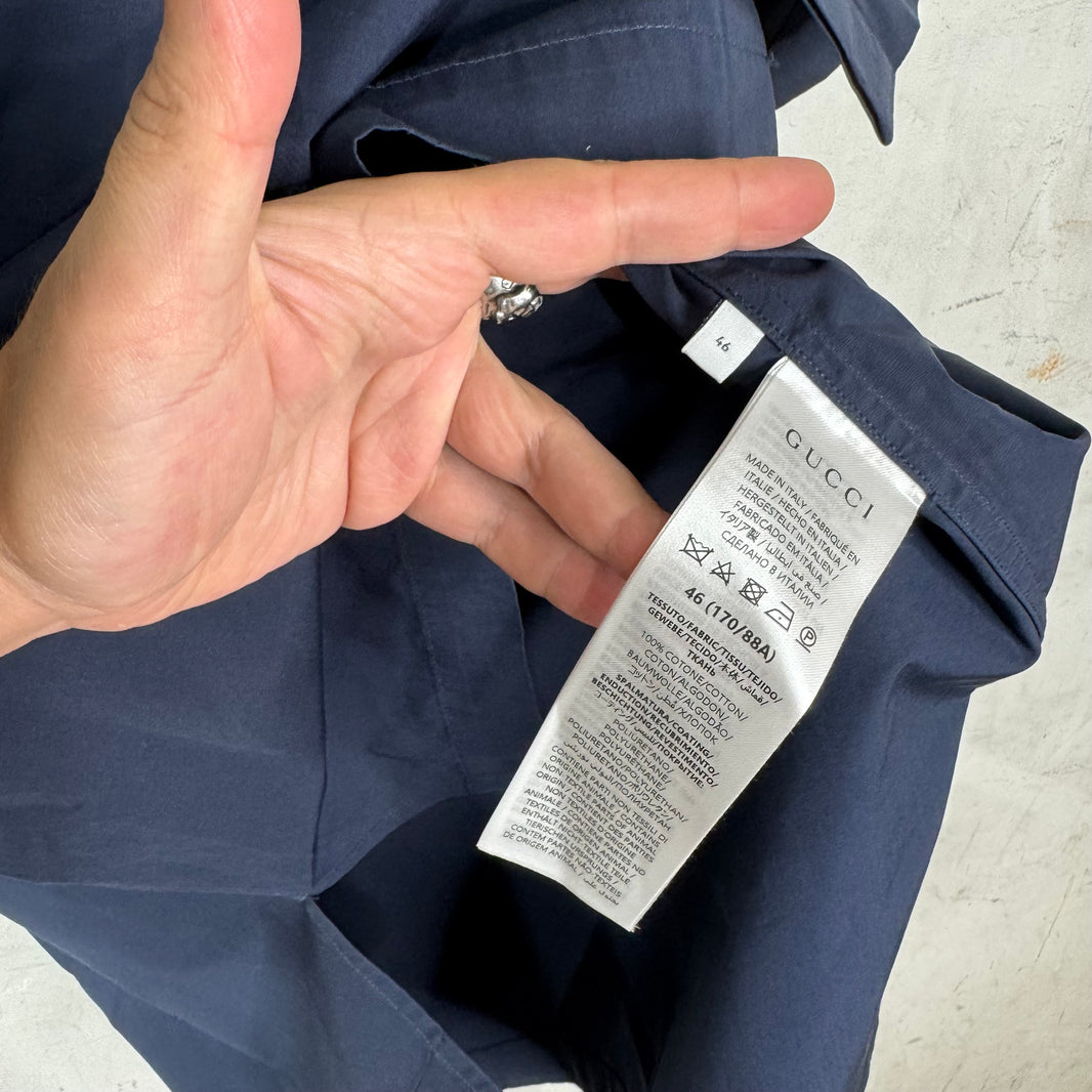 Gucci Collared Logo Buttoned S/S Shirt