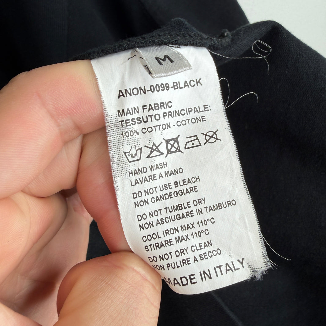 Anonymous Club Black Embroidered Logo Tee