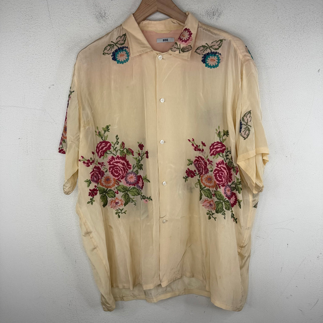 Bode Embroidered Floral Shirt