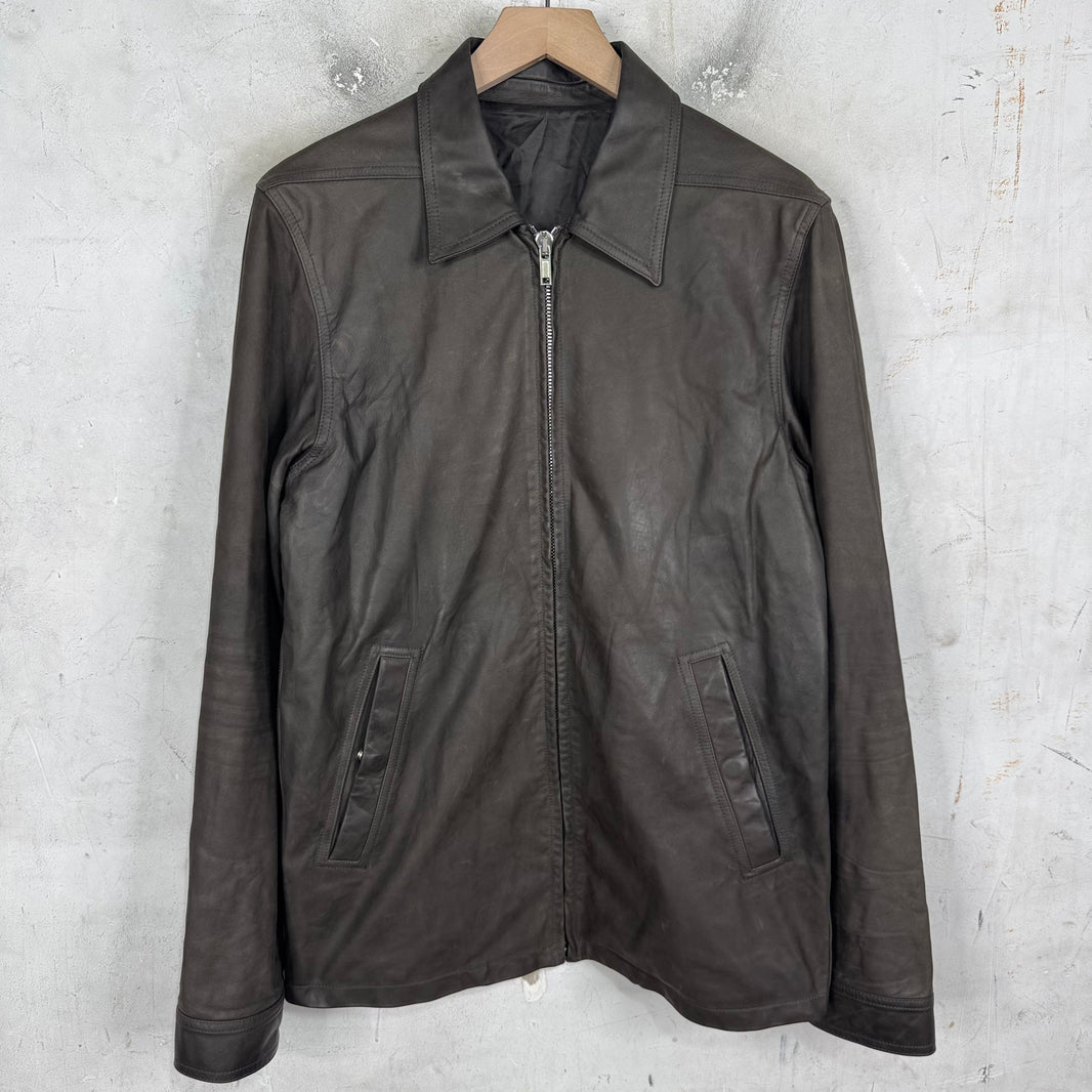 Rick Owens Porterville Calf Leather Backstrap Jacket