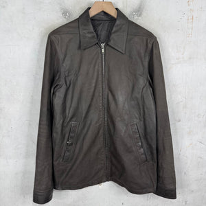 Rick Owens Porterville Calf Leather Backstrap Jacket