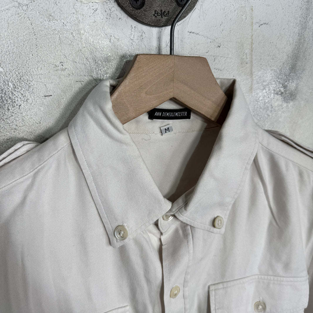 Ann Demeulemeester Beige Military Style Shirt
