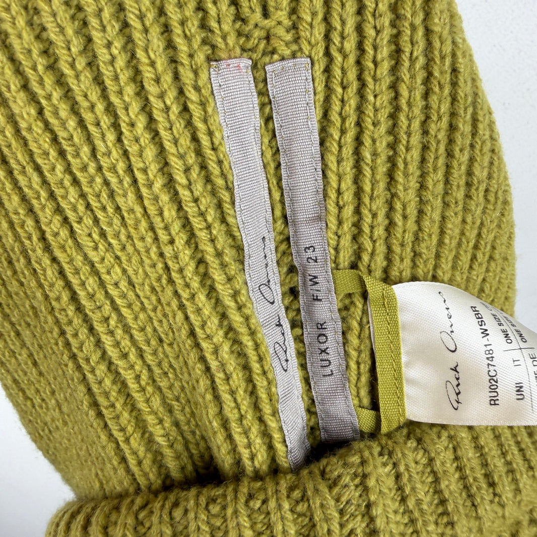 Rick Owens Green Cashmere Hood