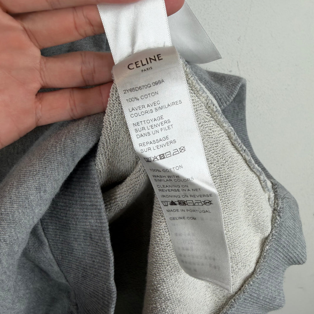 Celine Spellout Logo Gray Hoodie
