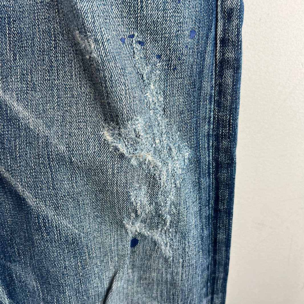 Dior Ink Me Paint Splatter Jeans