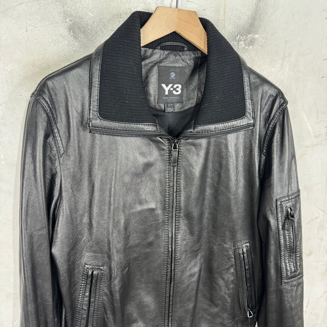Y-3 Leather Padded Jacket
