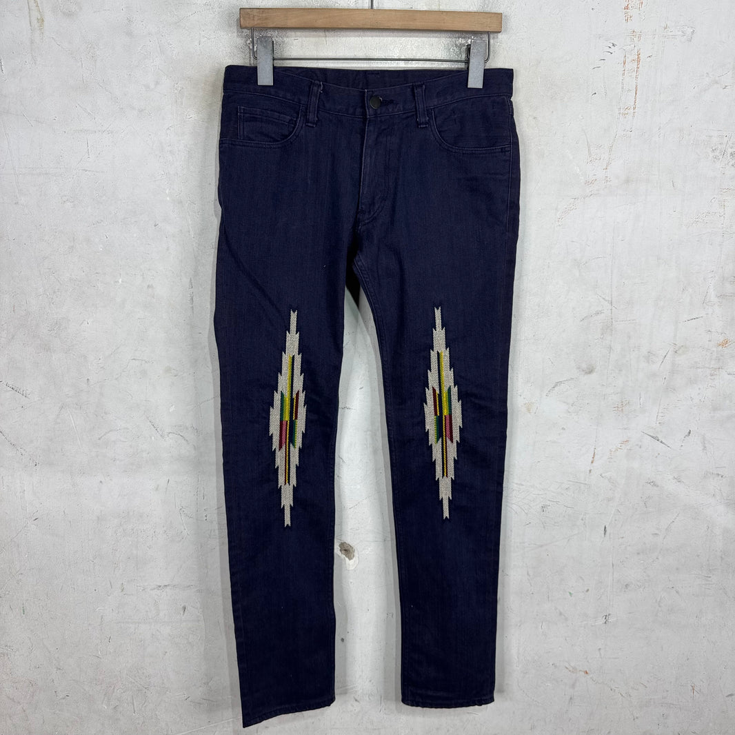 Number Nine Purple Aztec Jeans